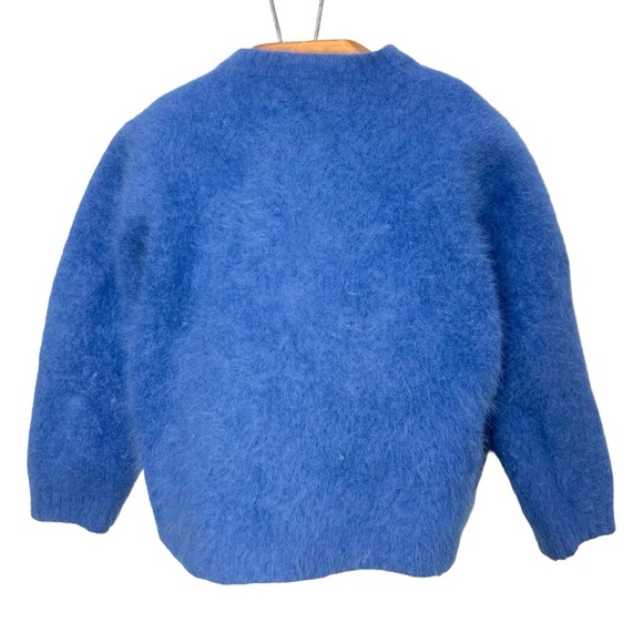 VTG 60's Blue GARLAND Angora & Lambswool Button Up Cardigan See Measurements - Picture 2 of 5